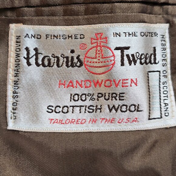 Vintage Eagle Clothes Grey Harris Tweed Blazer, Men's 40R - Picture 4 of 12